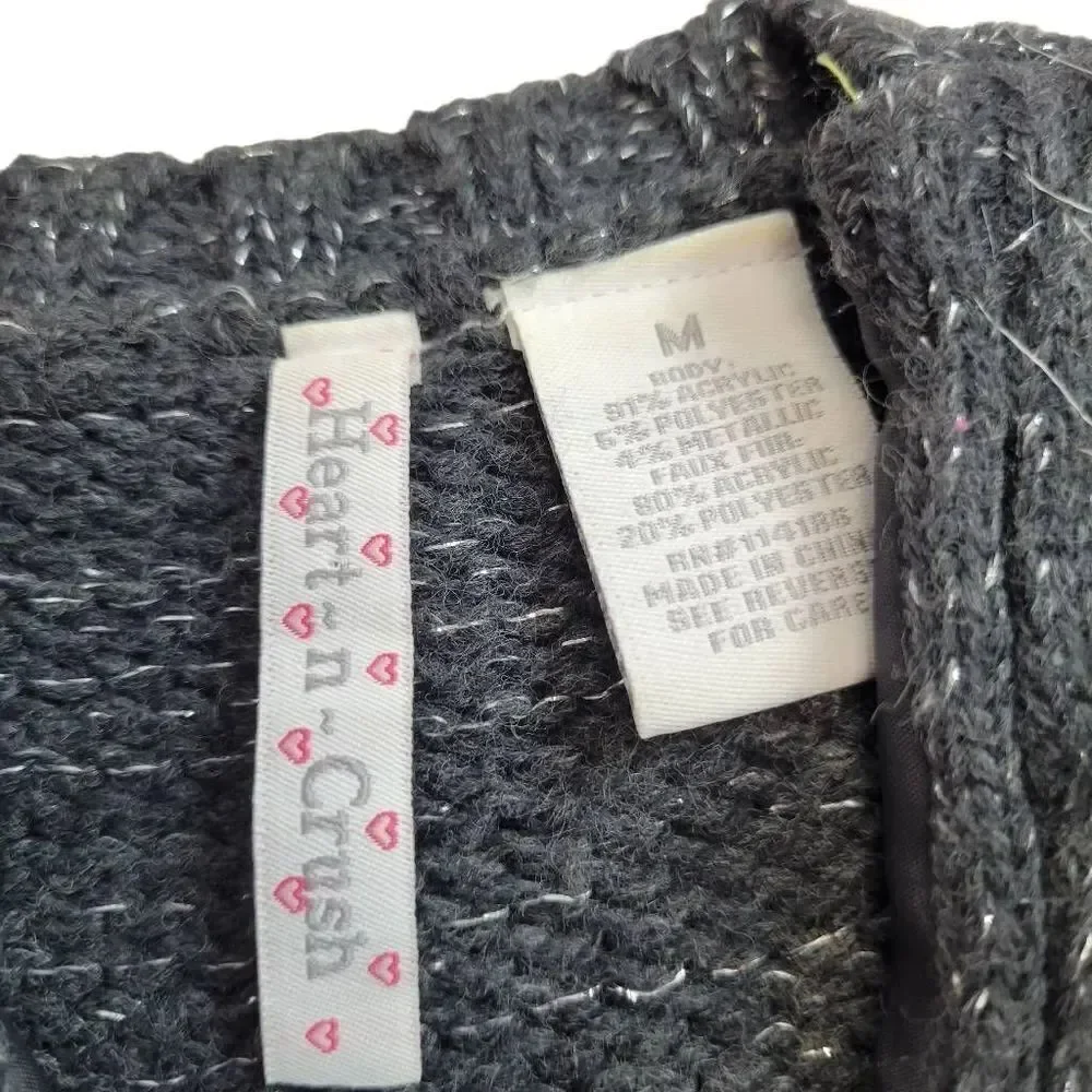 Heart n Crush faux fur sweater vest M8